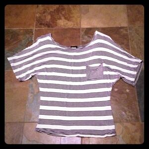 Striped off the shoulder top